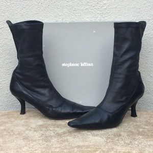 STEPHANE KELIAN Paris Black Stretch Leather Boot
